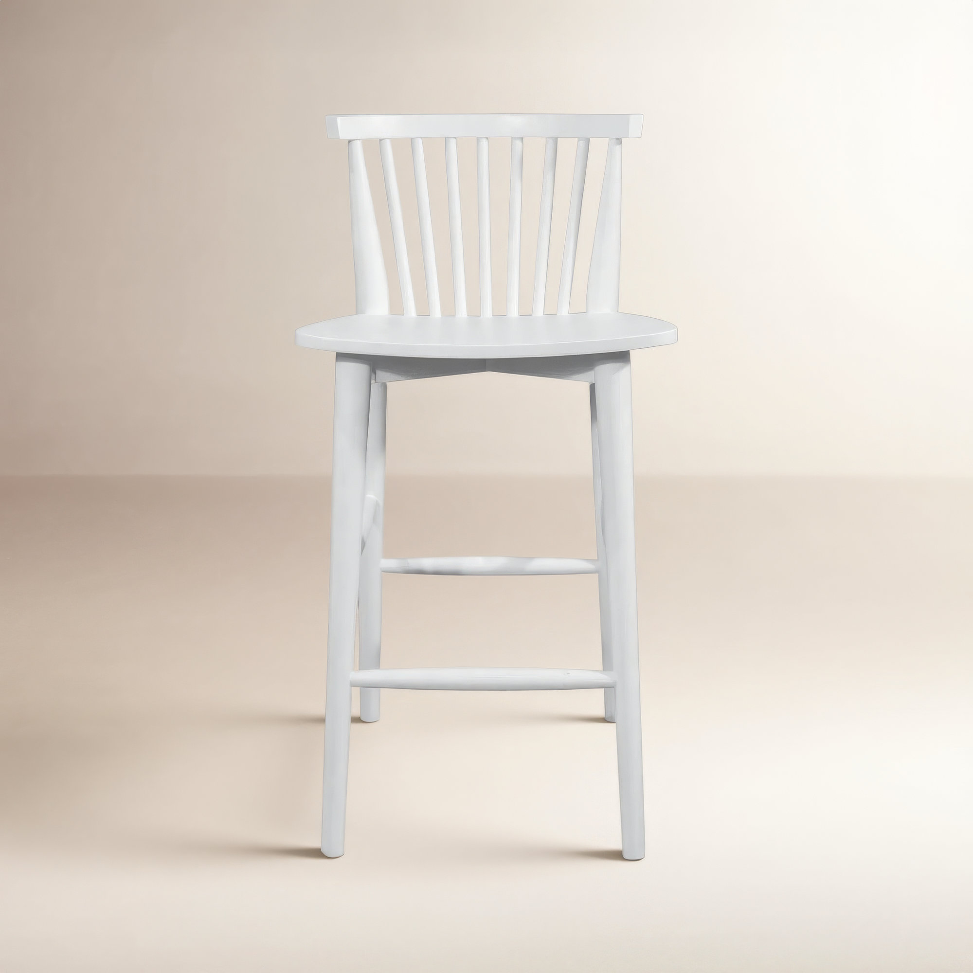 Girona Solid Wood 26" Counter Stool, White