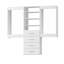 Système de garde-robe modulaire, conception polyvalente et personnalisable pour un rangement et une organisation efficaces-124865262