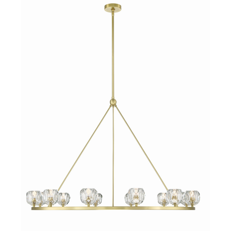 12 - Light Dimmable Wagon Wheel Chandelier