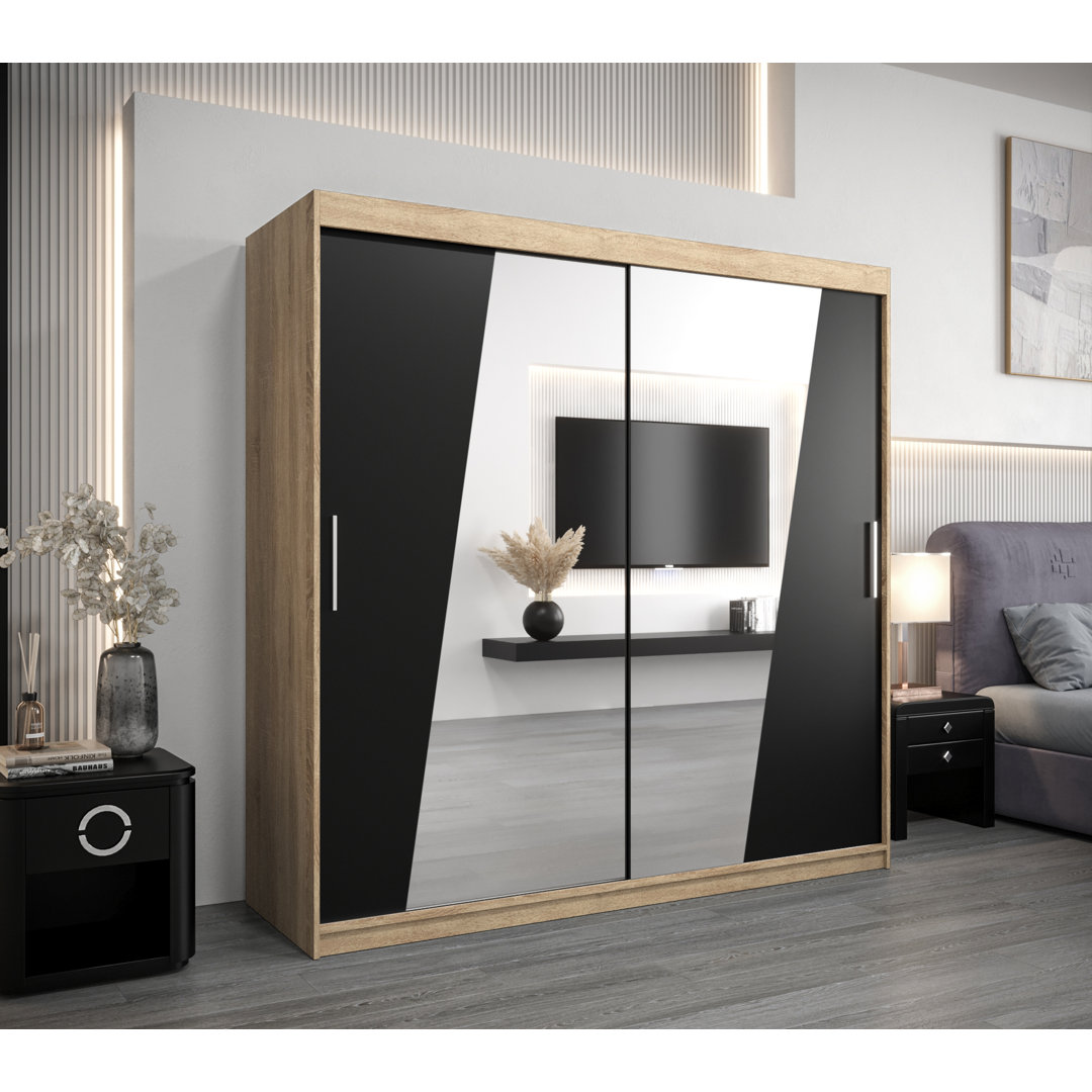 Douglassville 2 Door Sliding Corner Wardrobe