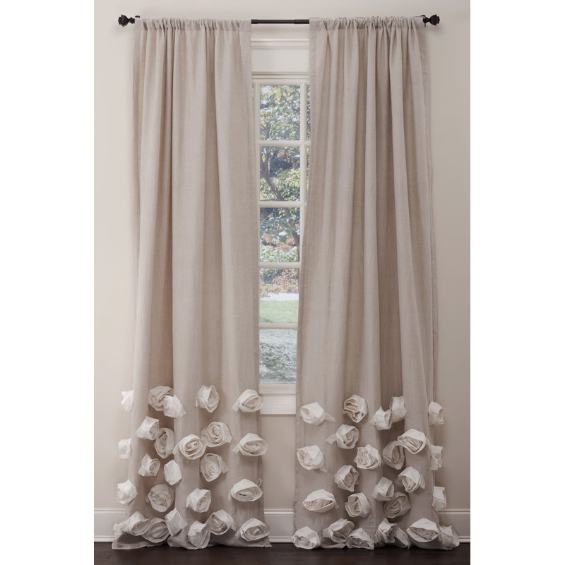 Deco Room Darkening Curtain, Natural, 50" W x 120" L