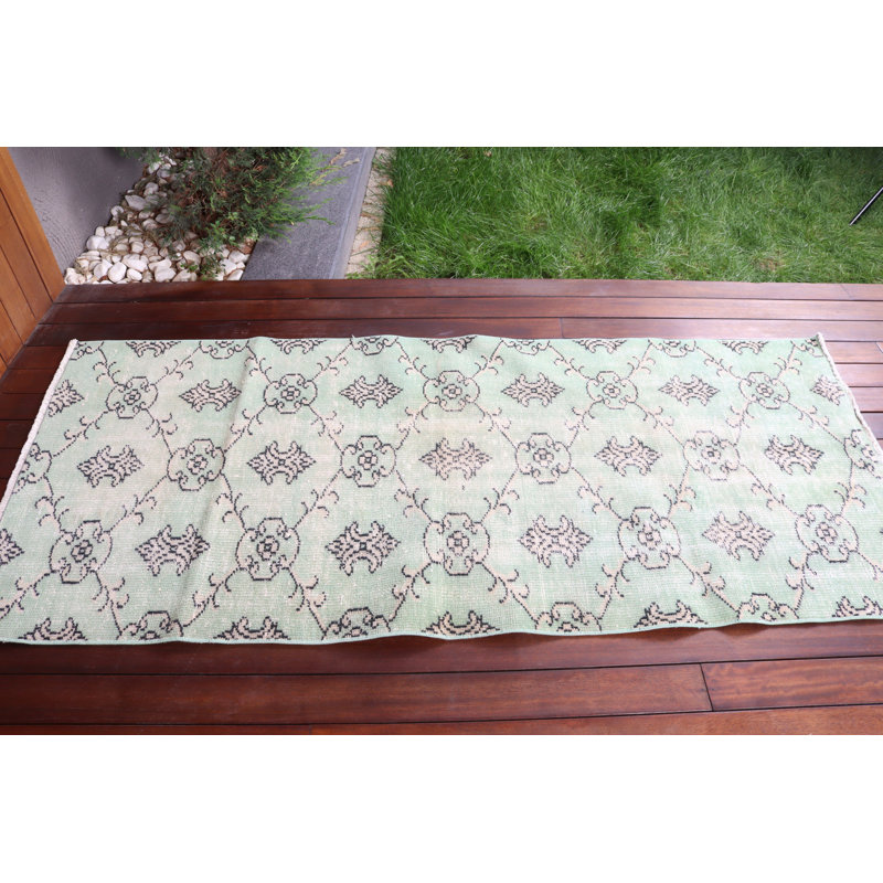 Tapis turc antique à motif floral pour le salon ou la chambre à coucher