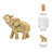 Modern Resin Polyresin Elephant Figurine with Intricate Detailing - Elegant Decorative Accent for Contemporary and Stylish Home Decor-834475669