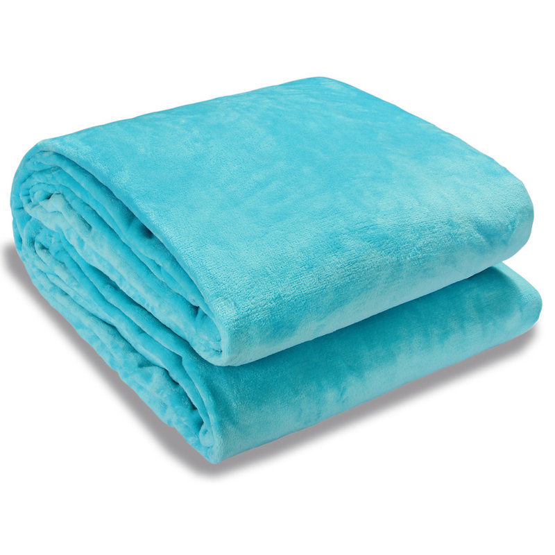 Blanket, Light blue, 150cm W x 200cm L, Premium