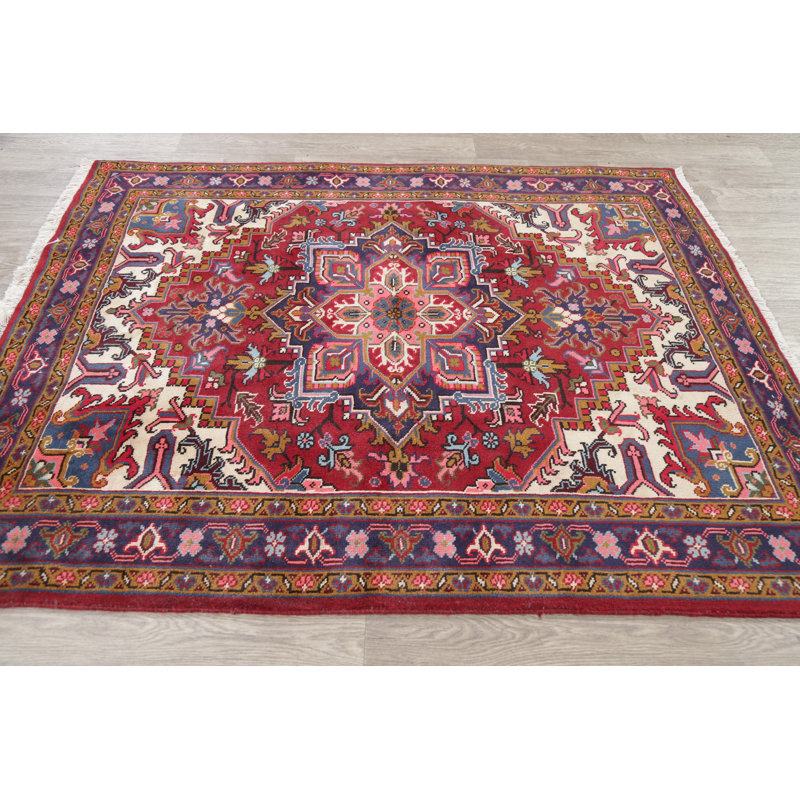 Tar?k One-of-a-Kind 5' X 6'1" 2010s Wool Area Rug in Red