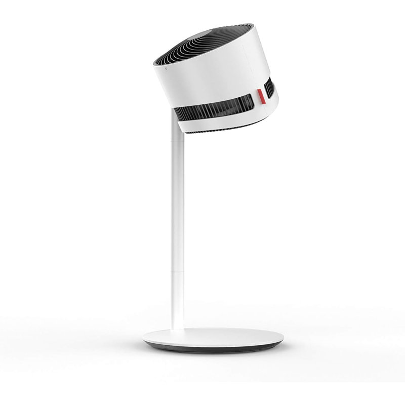 BONECO F220 Pedestal Fan Air Circulator White with 4 Speeds - Height Adjustable, Quiet, Floor Standing Fan for Home, Bedroom, Living Room & Office Use