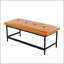 Banc en métal noir et similicuir-593666035