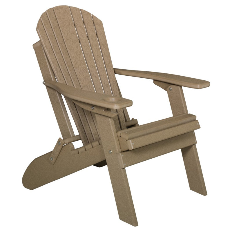 Brijido Outdoor Adirondack Chair, Weathered Wood