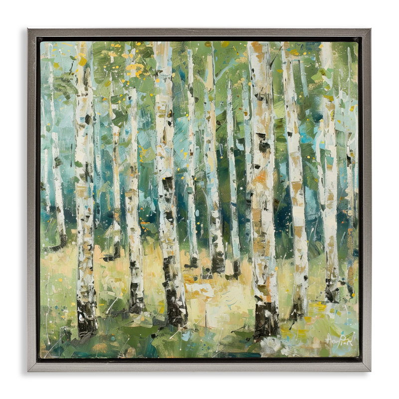  Art mural naturel sur toile de bouleau naturel par LSR Design Studio, H 25 po x l 25 po, Cadre flottant gris lustré