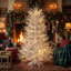 Sapin de Noël artificiel pré-illuminé de 1,83 m avec 623 extrémités de branches en PE, 420 lumières DEL blanc chaud, sections articulées et support métallique pliable