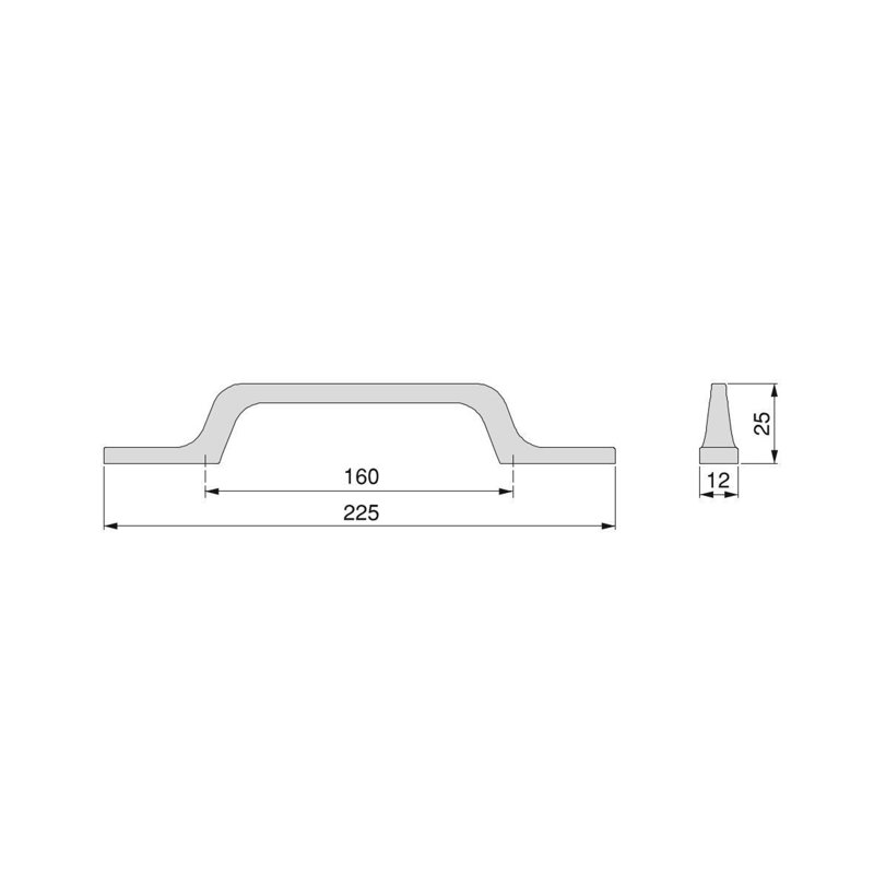 Beldibi Aluminum 16cm Centre Arch Handle