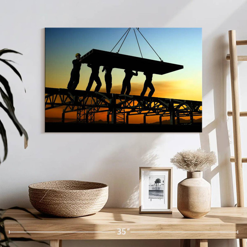Lelend Construction Site Workers, 16" H x 24" W