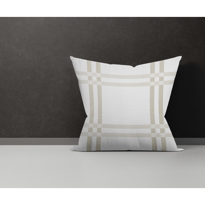  Housse et insert de coussin en coton Thea, Beige, L 17 po x H 17 po
