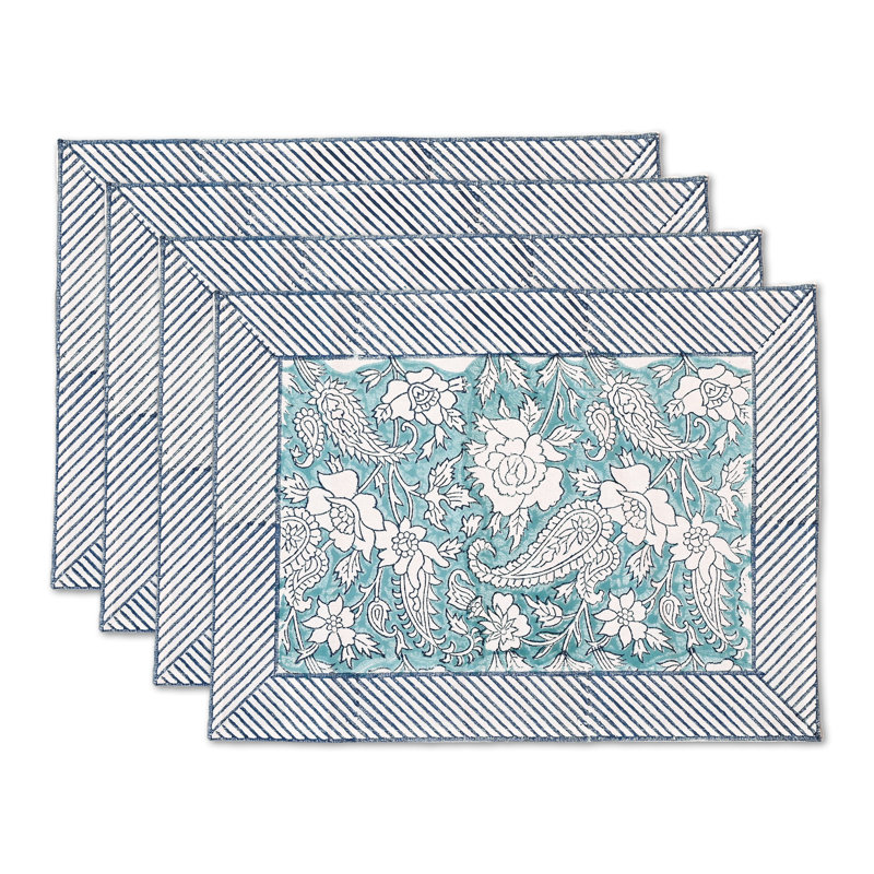Ensemble de 4 napperons en coton Marceda