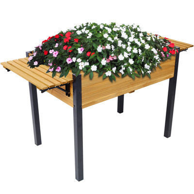 Lit de jardin surélevé avec porte-outils - solution de jardinage efficace