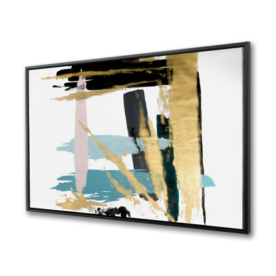 Pastel Stroke - Modern Shapes Framed Canvas for Home Decor