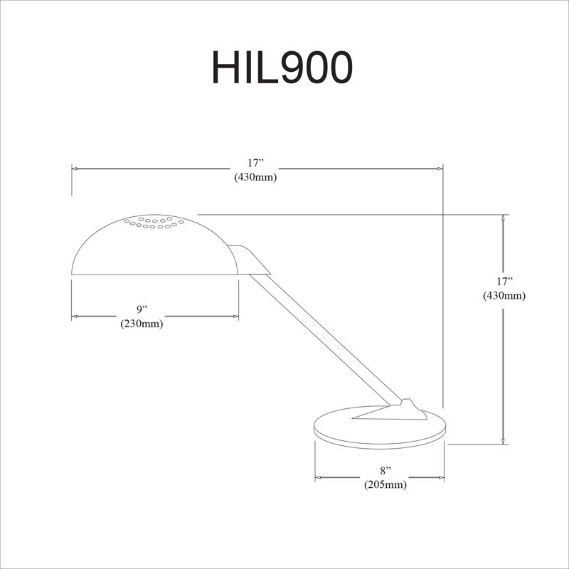 Lampe de bureau 17 po