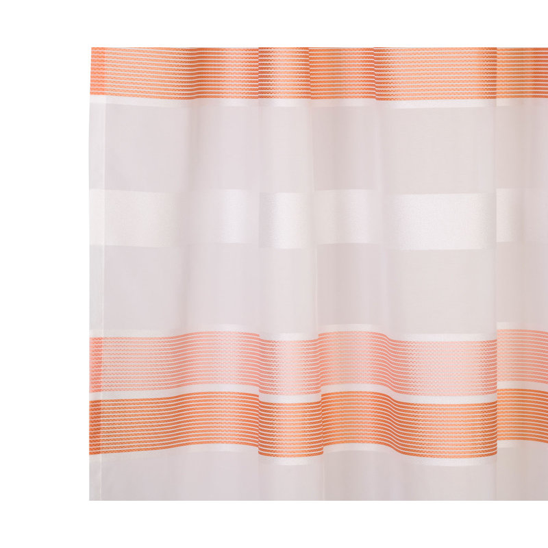 Sanostee Semi Sheer Curtain, Orange/Grey