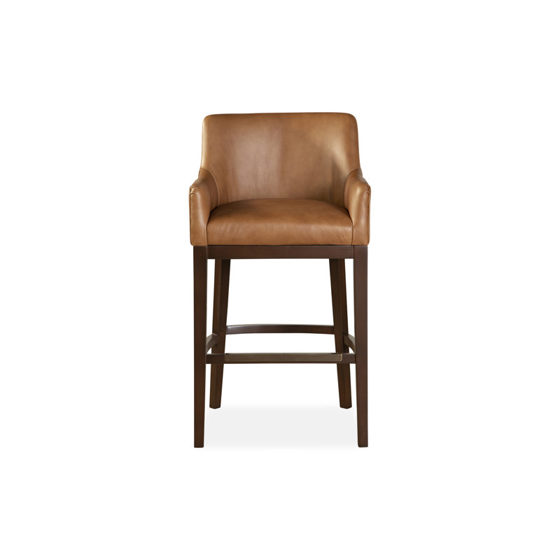Upholstered Stool with Solid Wood Frame, Ashton