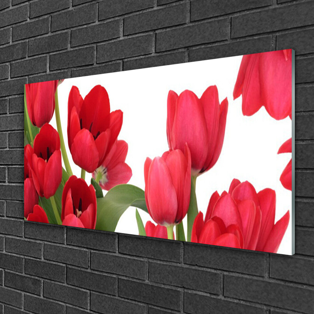 Tulips Floral - Unframed Photograph on Glass