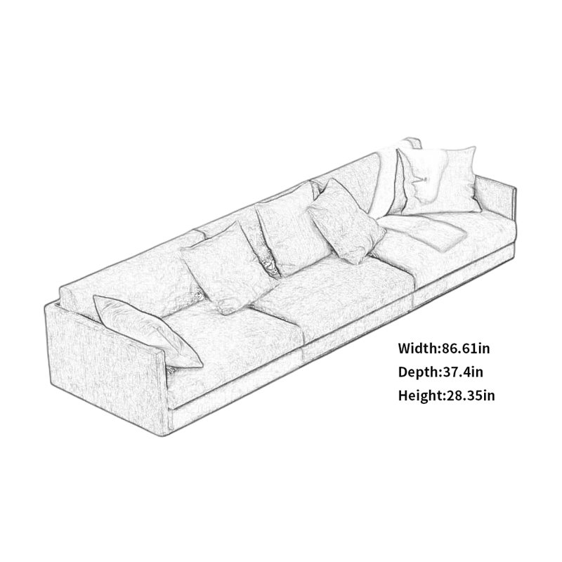 Retro Creative Casual Sofa, Dark Blue