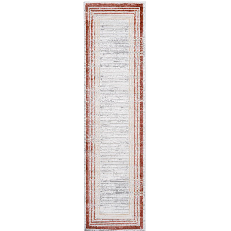 Collection Bordered Runner Rug, Runner 2'2" x 8'