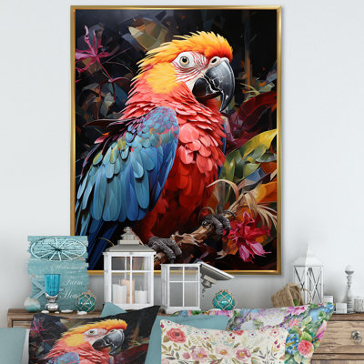 «Parrot Tropical Jungle Euphony II», reproduction sur toile