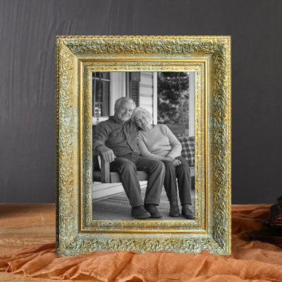 Cadre photo doré antique 1PC 8 "x 10" de style rétro avec orientation portrait ou paysage