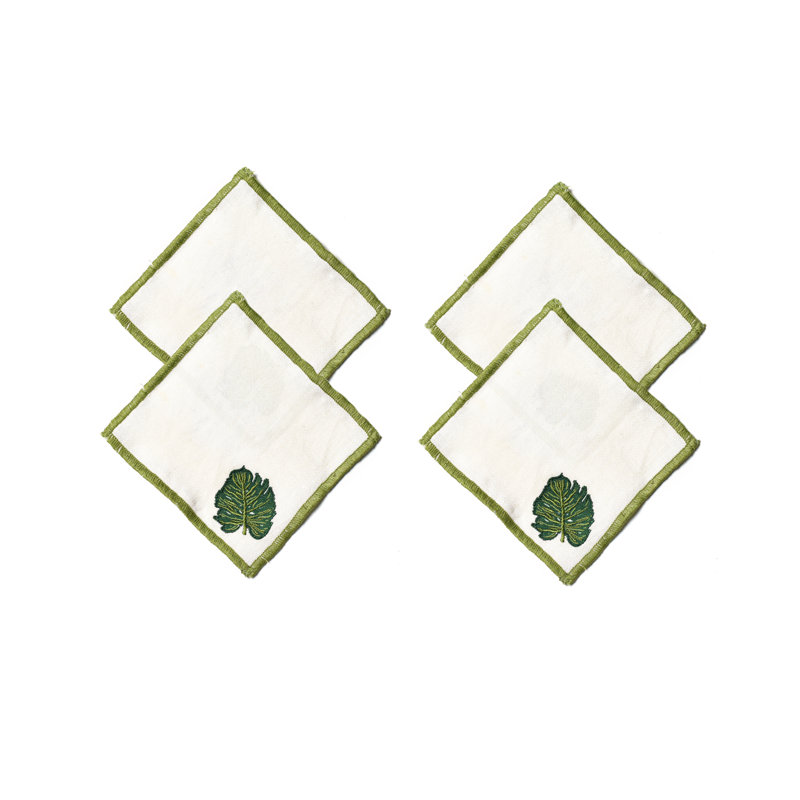 Linen Geometric Square Napkin