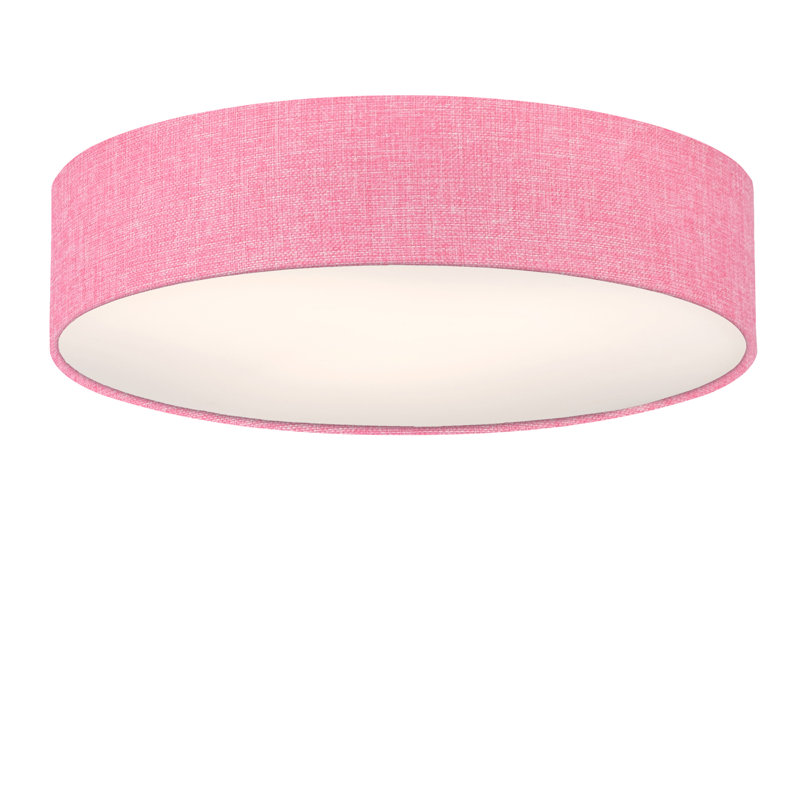 Parvin Flush Mount, Pink, 13cm H x 51 cm W x 13cm D