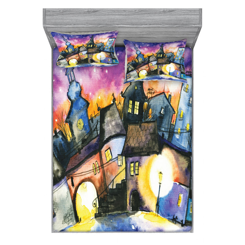 Microfiber Sheet Set, Full Sheet Set with Fitted Sheet
