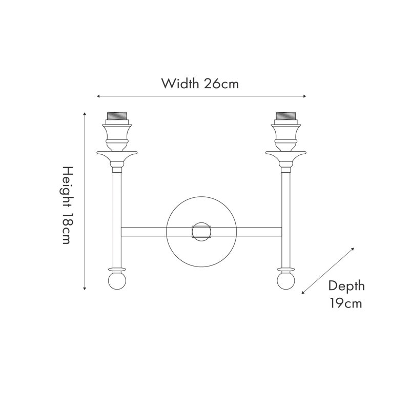Acalia Solid Brass Armed Sconce