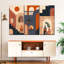 Abstrait architecture Mid-Century sur toile 3 pièces-788401591