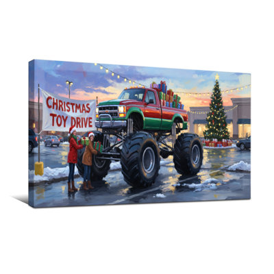 Christmas Christmas Toy Drive Monster Truck Scene