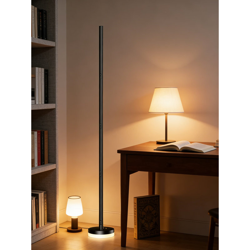 Lampe de coin intelligente avec DEL RVBICW, 1300 lumens, synchro musicale, application et télécommande, lampe sur pied à changement de couleur pour chambre à coucher, salon, salle de jeux