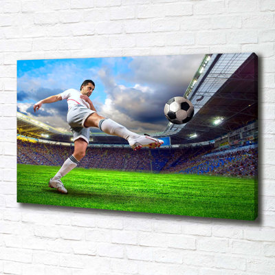 Football player in the stadium 1 Piece Wrapped Canvas Wall Art