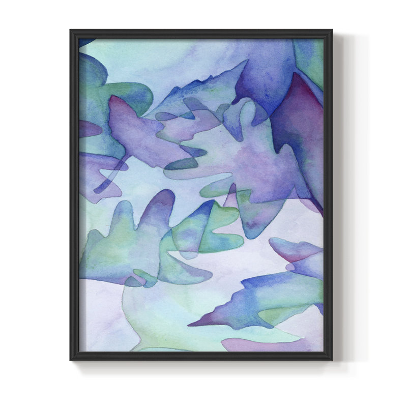 Fallen Leaves, reproduction encadrée - bois massif, Noir, H 20 po x l 16 po