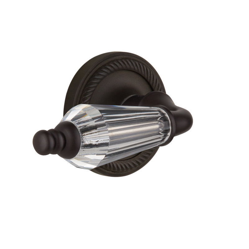 Rope Rosette Single Dummy with Parlour Lever, Oil-Rubbed Bronze