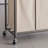 Beige, Three-Compartment Garment Sorting Basket Trolley, 35.9 Gallons (136 Liters) Capacity, Heavy-Duty Lockable Wheels + Removable Bags.-344116950