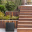 Concrete Effect Square Planter, Frostproof Reinforced Stone Outdoor Plant Pot, Garden Planter Box with Drainage Holes-517476285-517475466
