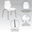 Chaises de vestibule empilables en plastique Oliverson-31020531