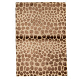 Hand Knotted Wool Animal Print Area Rug in Beige