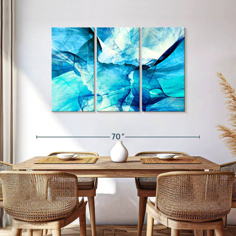 Avery Blue Blurs Abstract, 36" H x 57" W