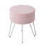 Teddy Fleece Upholstered Storage Vanity Stool-655939027