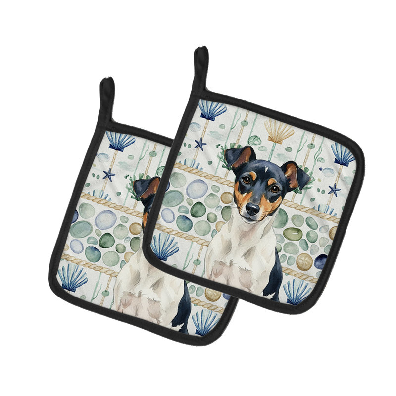 Paire de poignées tricolores Rat Terrier