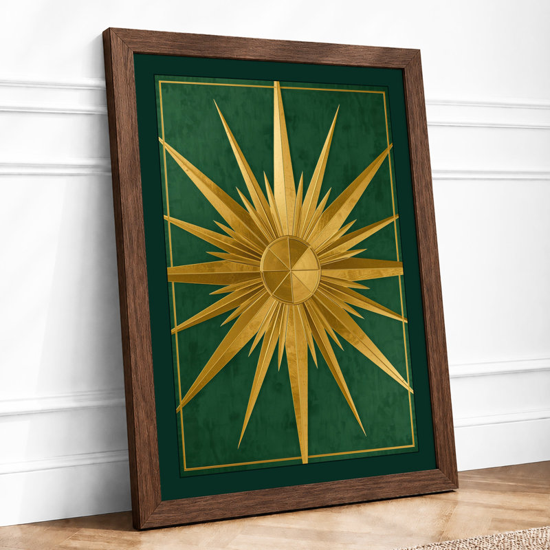 Radiant Geometry Geometric - Framed Print, Walnut, A1 - 84.1 x 59.4 cm