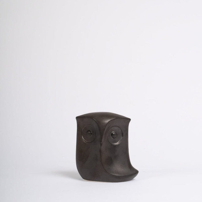 Chimel Ceramic Owl Decorative Object, 16cm H x 15cm W x 10cm D