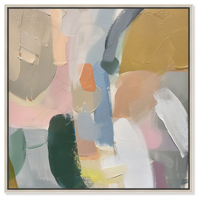 Whirling Palette II Canvas Abstract Print by Oliver Gal, Black Frame, 12 x 12
