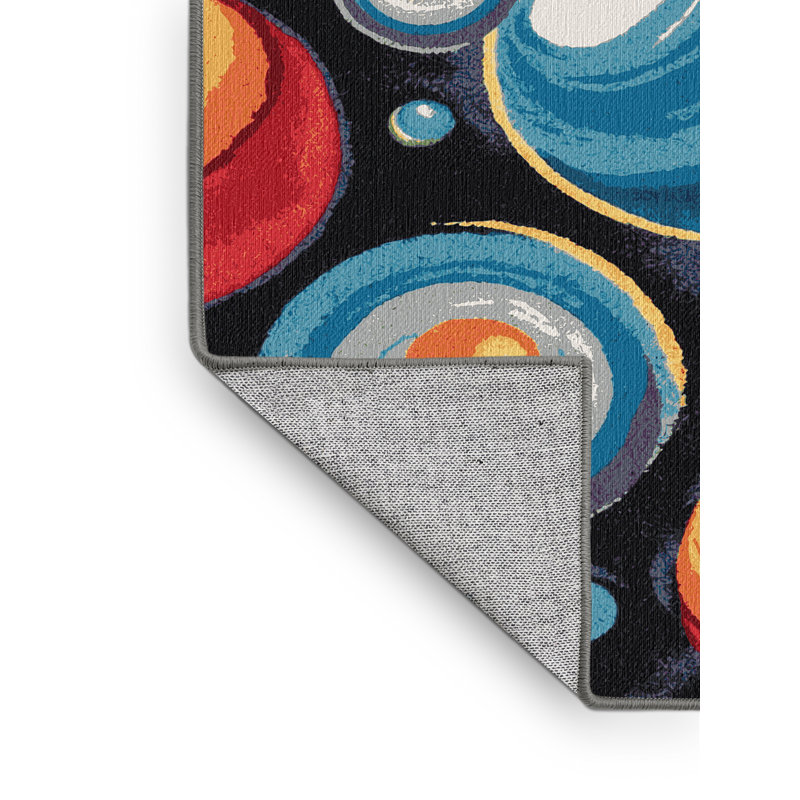 Tapis mauve lavable à la machine, Carré 8 pi