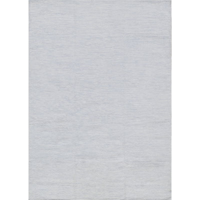 Tranquility Flatweave Wool Area Rug in Silver